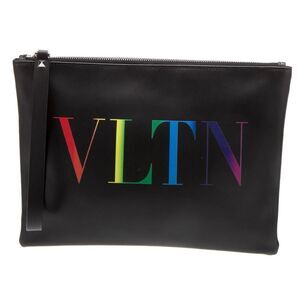 Valentino VLTN Document Holder Black/Muti‎ Color Nwt